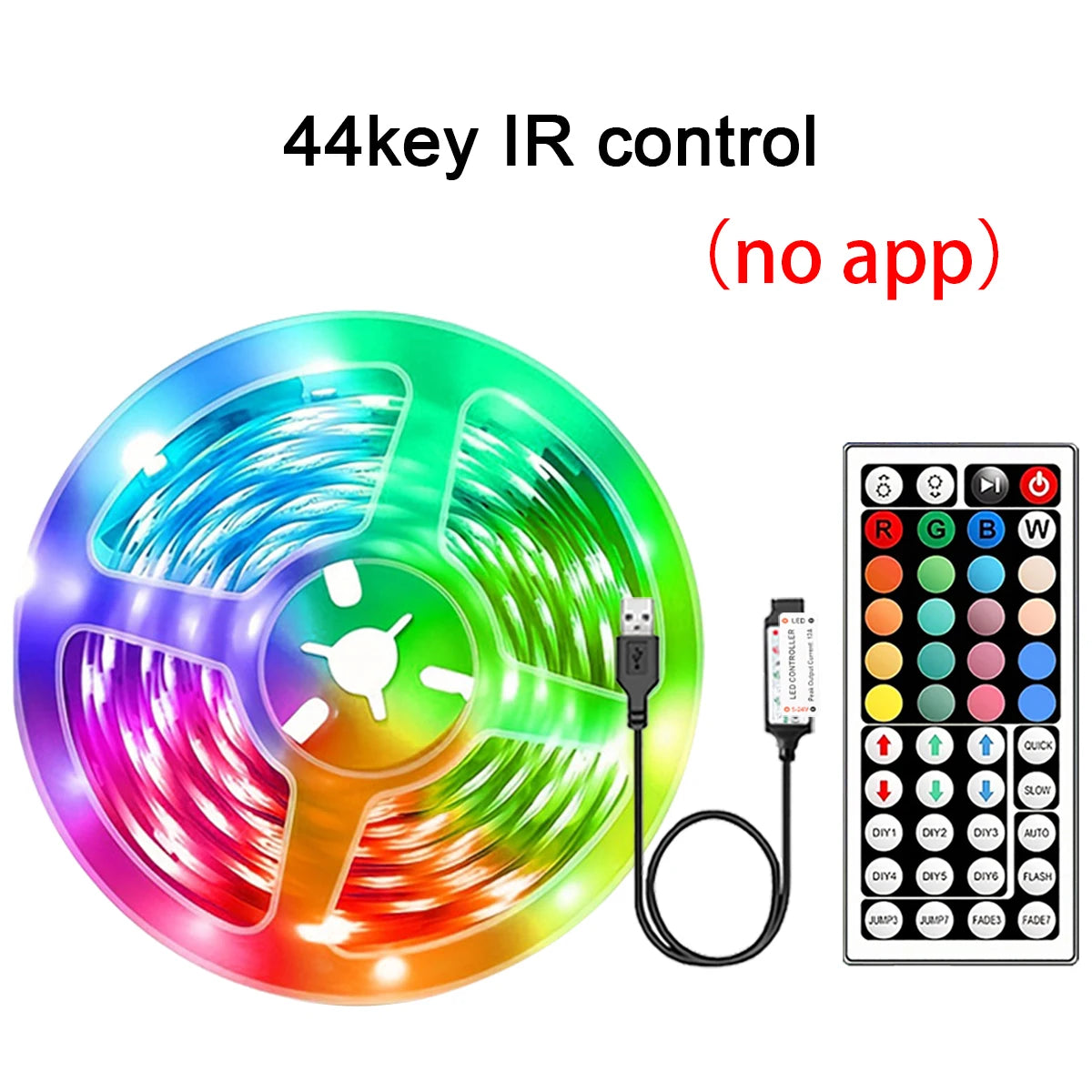 Ruban LED RGB Glowver – Télécommande IR / App |0.5m à 30 m