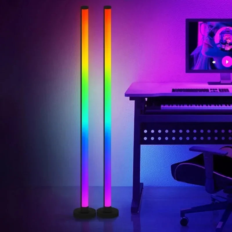 Lampadaires d’Angle Intelligents Glowver RGB – Contrôle App & Télécommande | Synchronisation Musique (x2)
